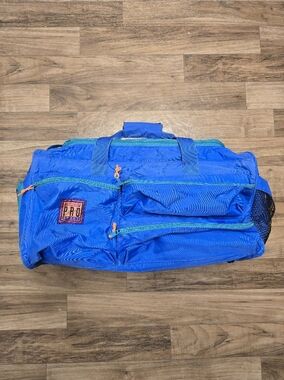 Vintage Duffel Bag Dunlop Purple Teal Blue 80s 90s Gym Bag Tennis W/wet Pocket